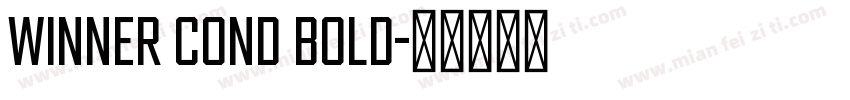 Winner Cond Bold字体转换